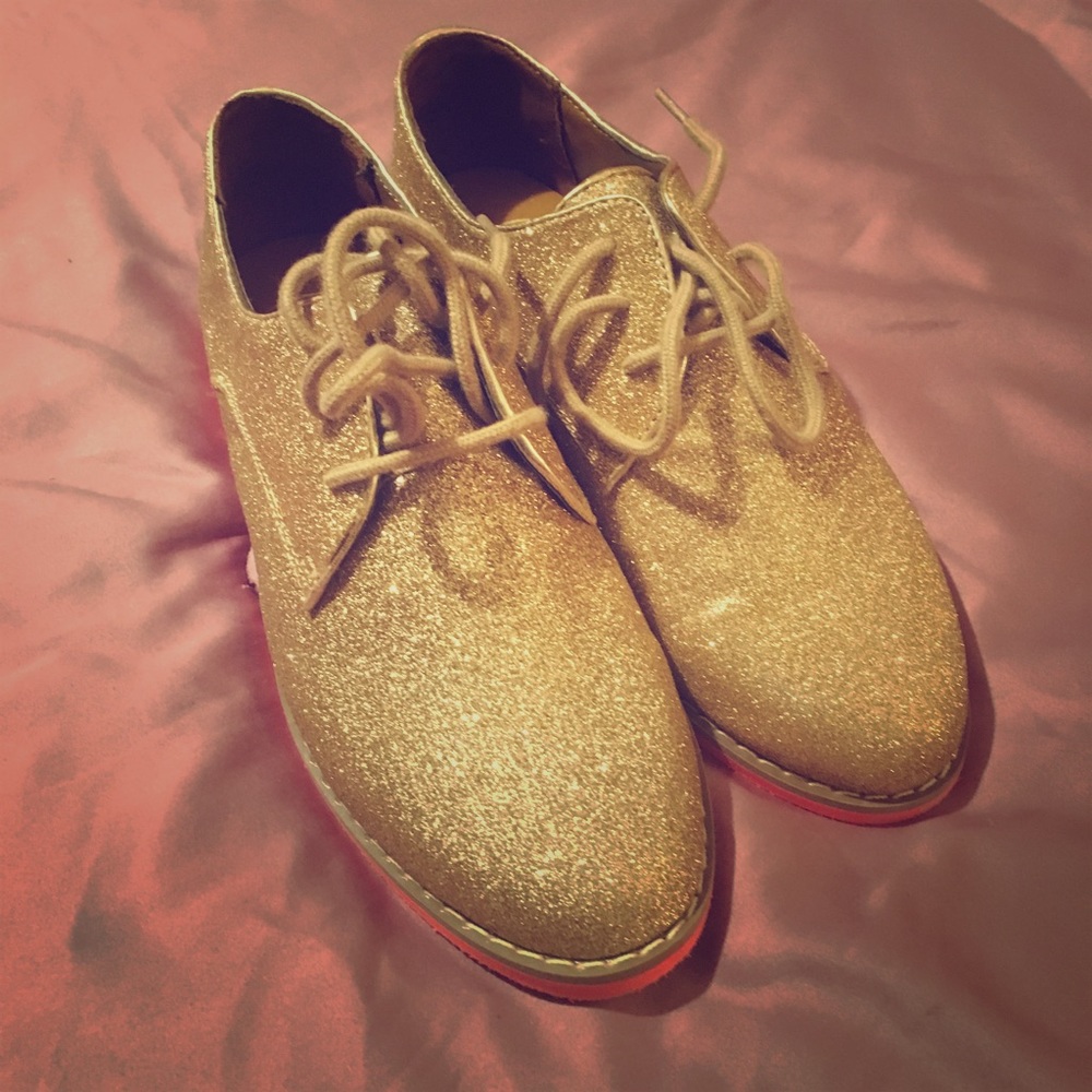 Gold Loafers